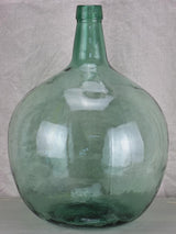 Antique French demijohn bottle - blue green