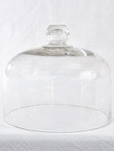 Early-20th-century patisserie blown glass dome 8¾"