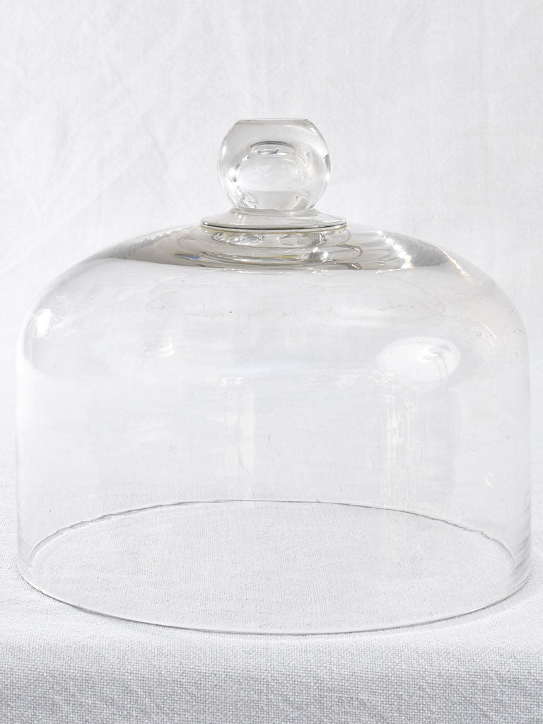 Early-20th-century patisserie blown glass dome 8¾"