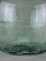 Antique French demijohn bottle - blue green