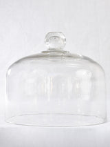 Early-20th-century patisserie blown glass dome 8¾"