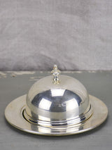 Antique French Meurgey silver plate butter dish