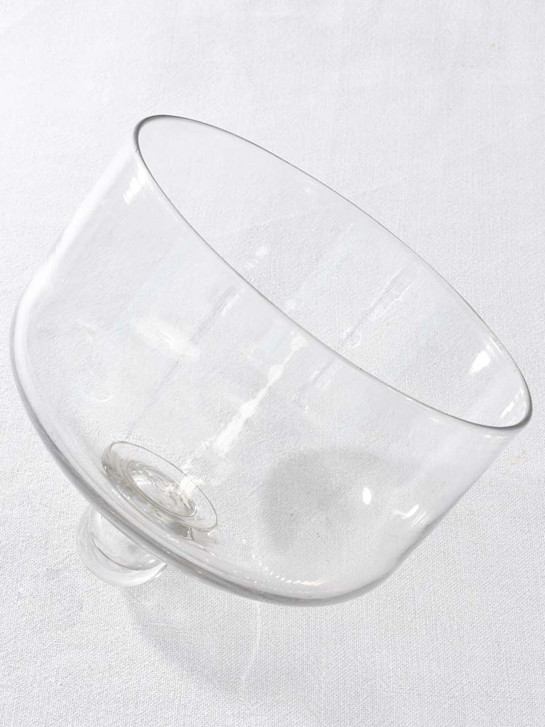 Early-20th-century patisserie blown glass dome 8¾"