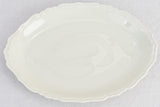 Two serving platters, rippled edge, porcelain