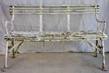 Late 19th Century French Arras garden bench with claw feet