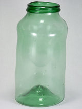 Leaning early 19th-century blown glass preserving jar 20¾"