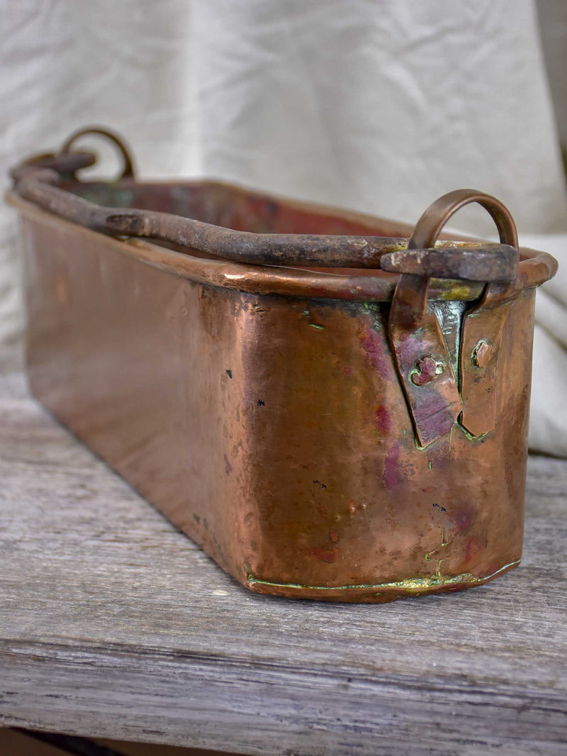 Antique French copper fish kettle Chez Pluie