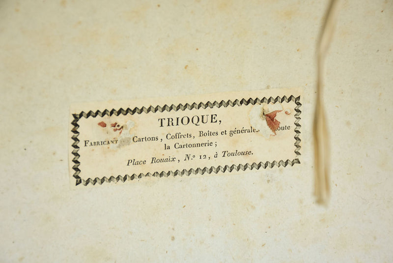 18th century French lace box covered in paper 17¾"