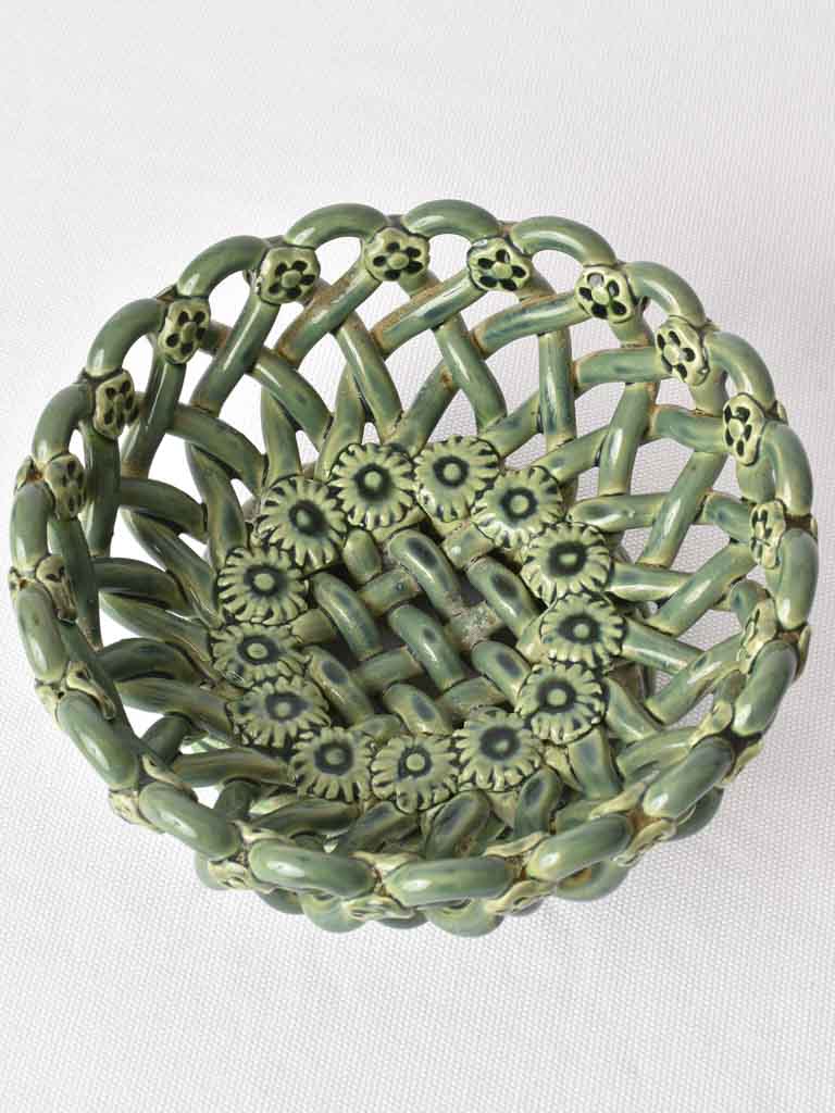 Small fruit bowl green / gray Vallauris 8"