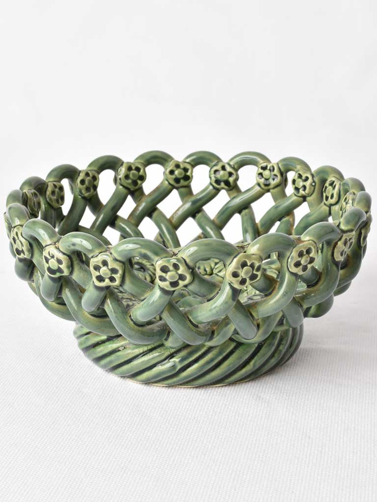 Small fruit bowl green / gray Vallauris 8"