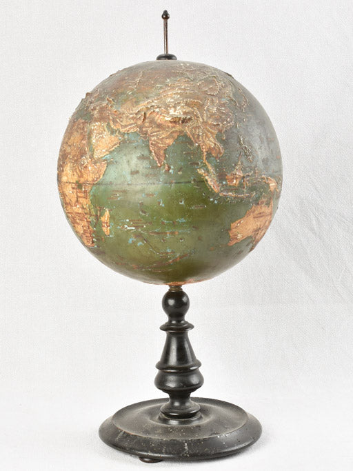 Antique papier-mache world globe