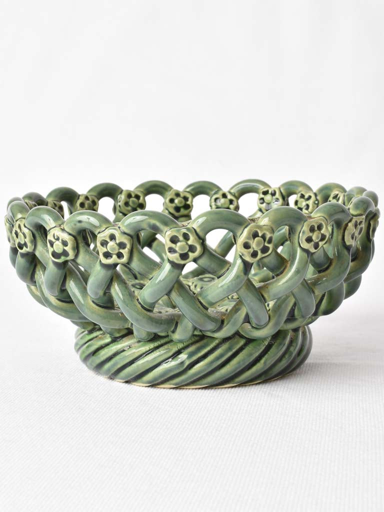 Small fruit bowl green / gray Vallauris 8"