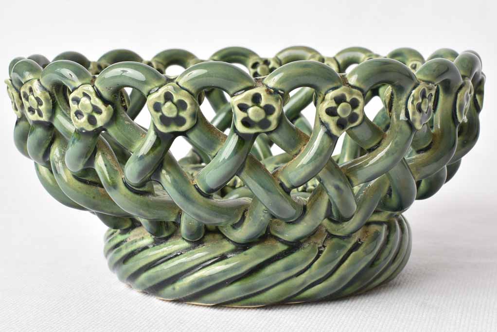 Small fruit bowl green / gray Vallauris 8"