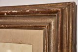 Italian botanical flowers in a 19th century frame