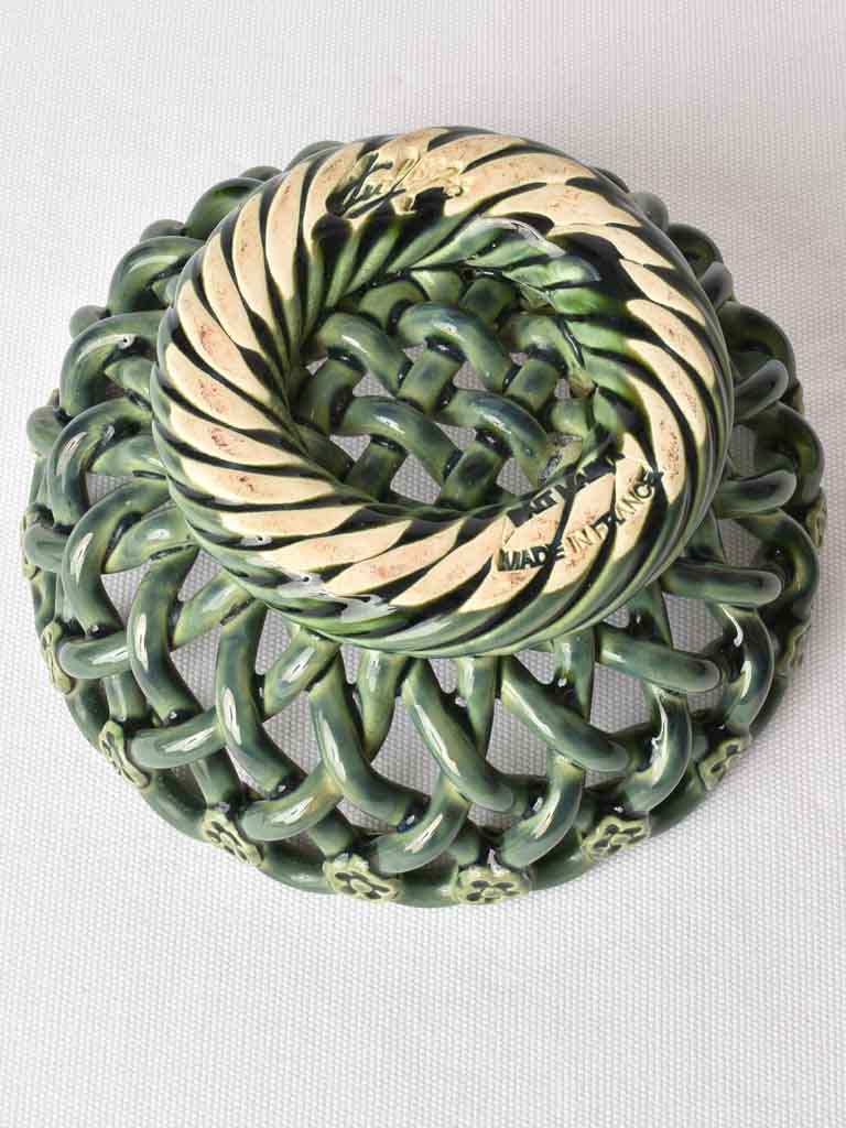 Small fruit bowl green / gray Vallauris 8"