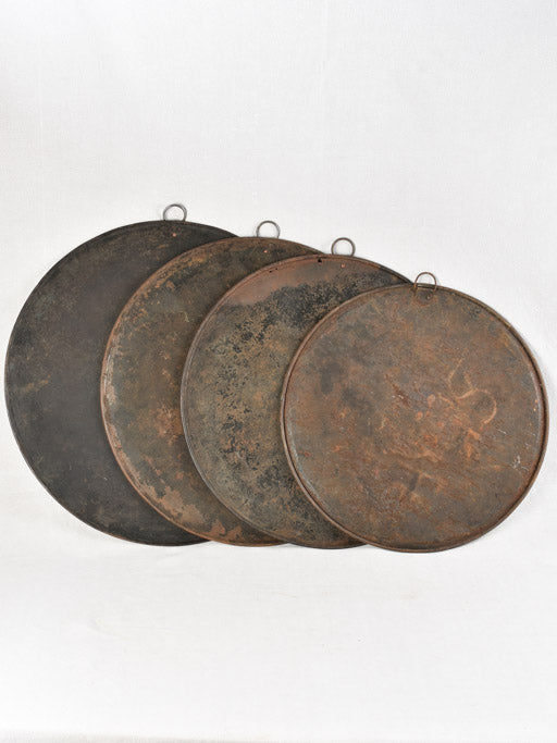 Vintage round metal baker's tray