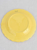 Vintage French dinnerware with yellow glaze