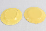 Vintage French dinnerware with yellow glaze