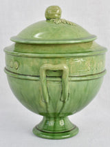 Rare Provençal tureen from Biot with green glaze