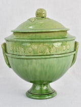 Rare Provençal tureen from Biot with green glaze