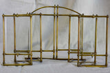 Rare Art Nouveau folding six photo frame - brass and glass