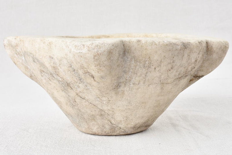 Small antique marble mortar 9¾"