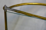 Rare Art Nouveau folding six photo frame - brass and glass