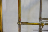 Rare Art Nouveau folding six photo frame - brass and glass