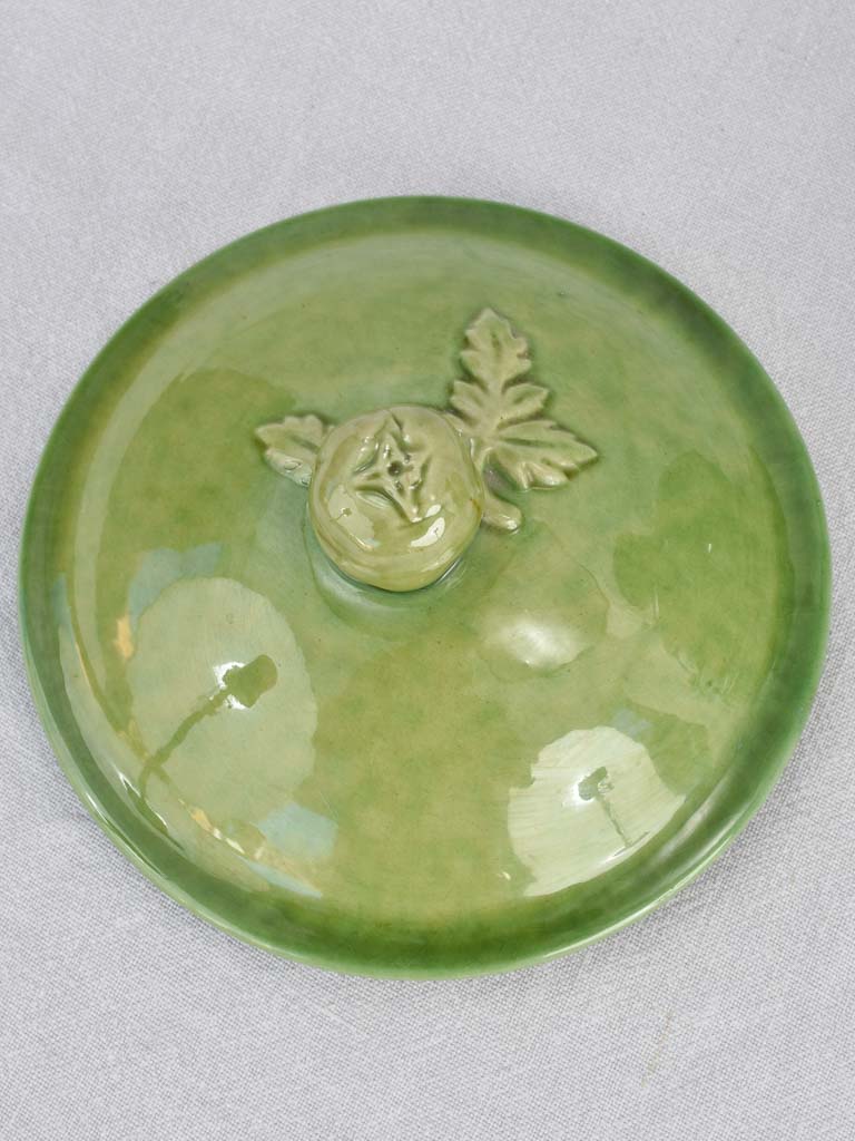 Rare Provençal tureen from Biot with green glaze