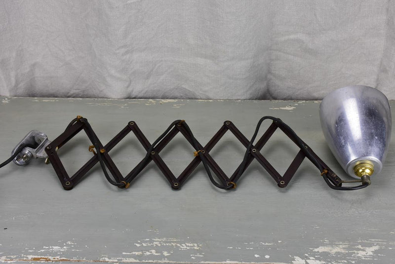 Antique French industrial zig zag wall light