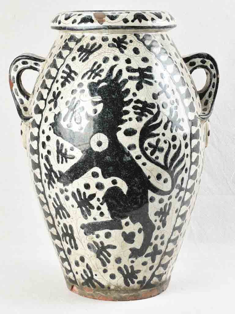 VINTAGE EARTHENWARE JAR - ULISSE CANTAGALLI, FLORENCE 23¾"
