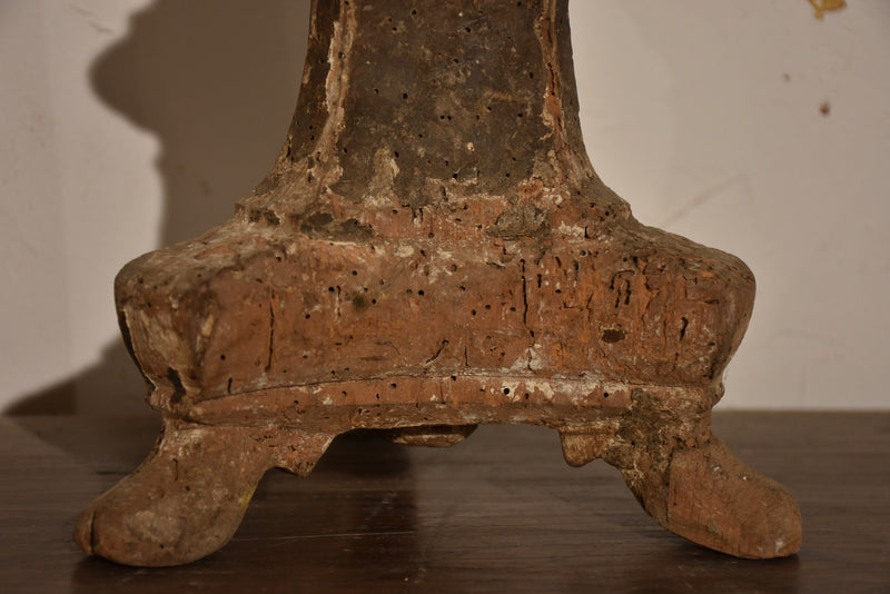 Large rustic 19th century Italian candlestick