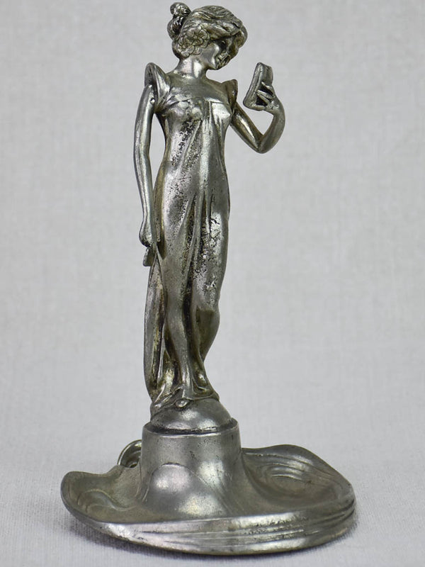 Early twentieth-century WMF brass videpoch - lady 7½"