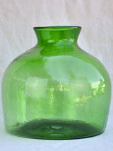 Three very large green glass vases / bottles 13½"