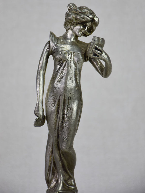 Early twentieth-century WMF brass videpoch - lady 7½"