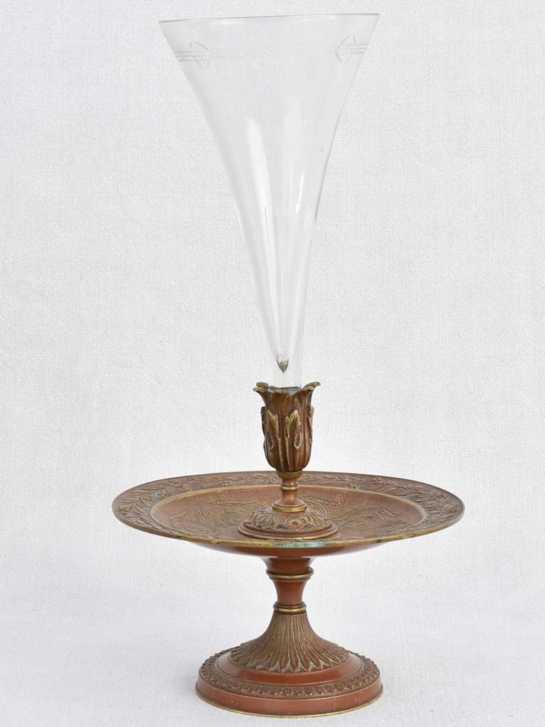 Antique French solifleur vase - crystal