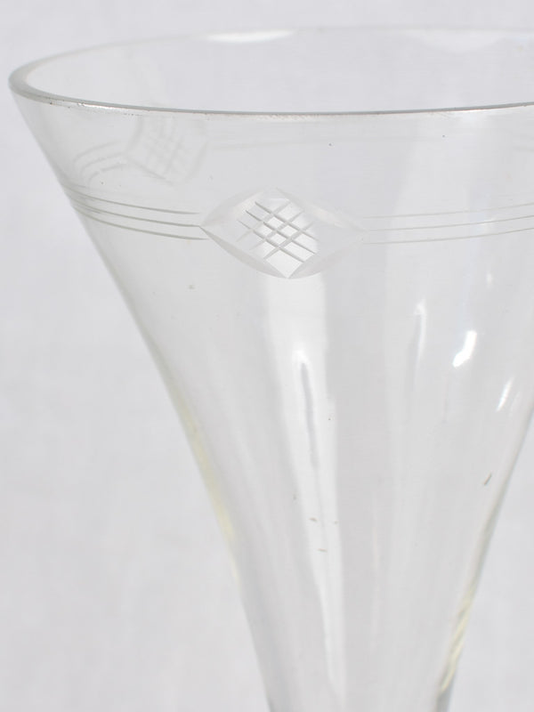 Early 20th-century solifleur vase, crystal