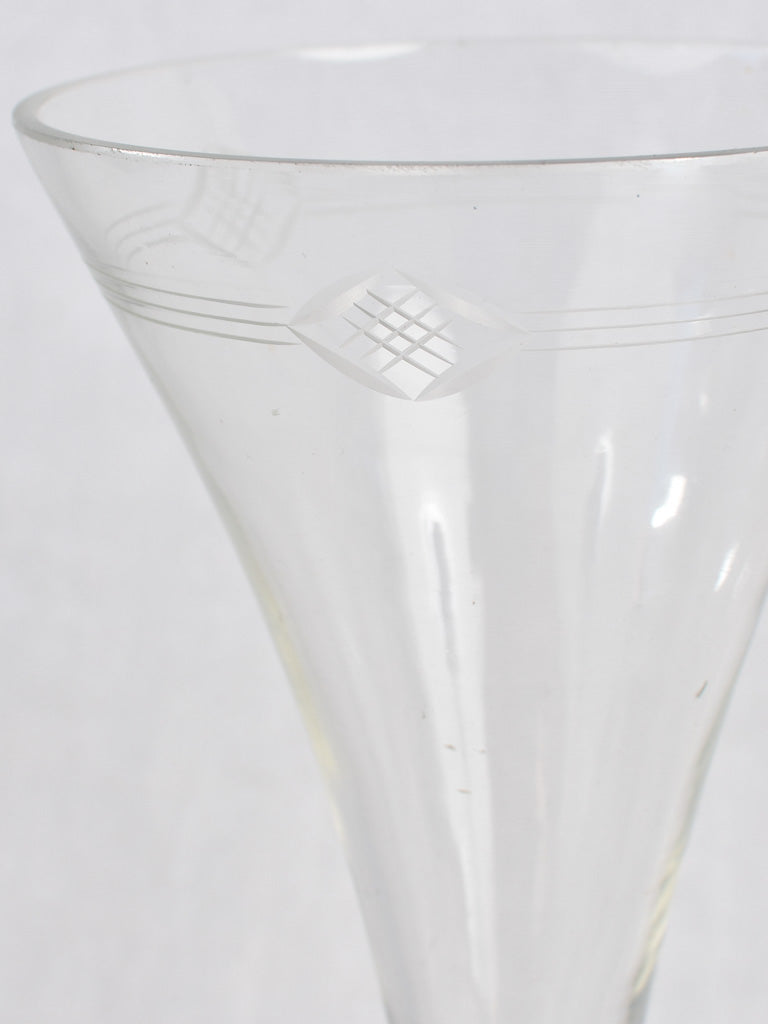 Early 20th-century solifleur vase, crystal