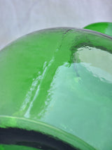 Three very large green glass vases / bottles 13½"