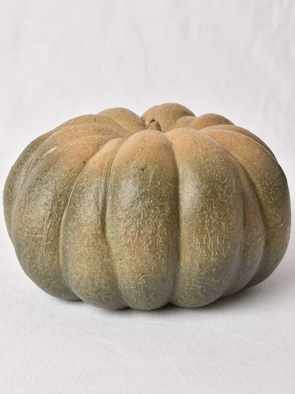 Vintage sandstone sculpture of a large pumpkin 15¼"