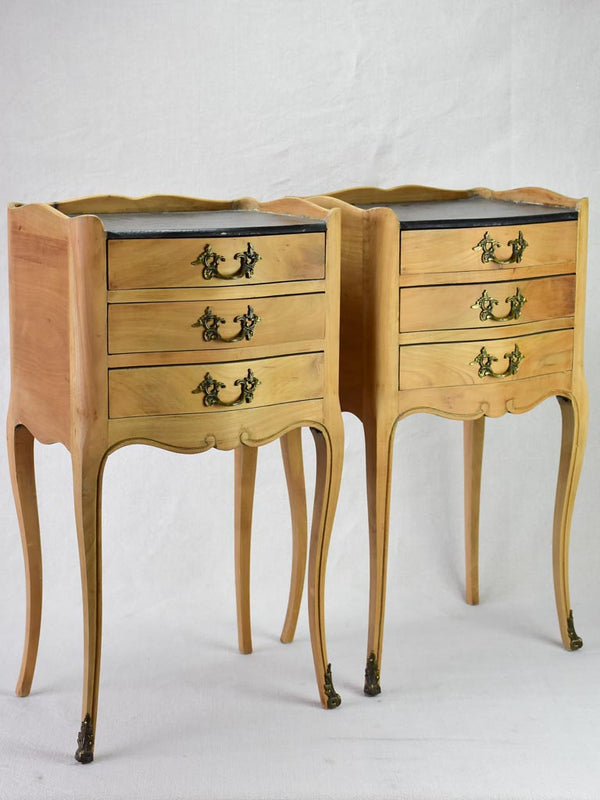 Vintage Louis XV-Style Wooden Nightstands