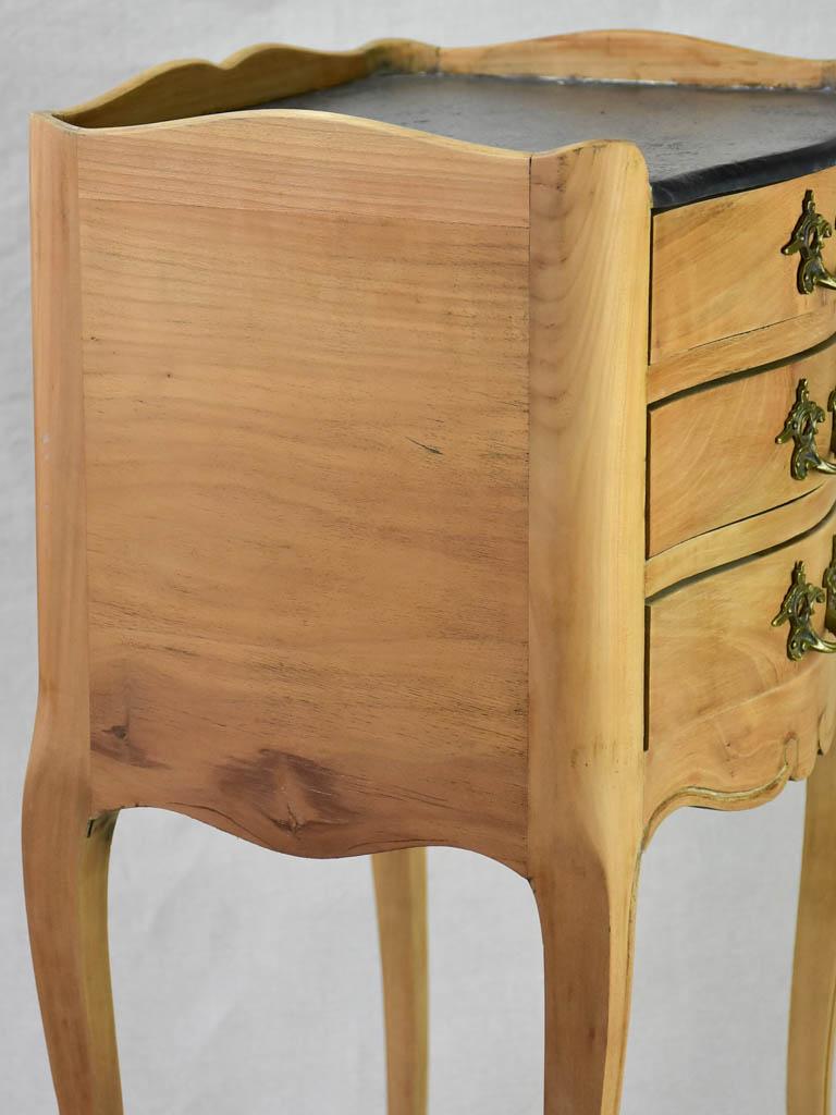 Antique Raw Timber Nightstand Pair