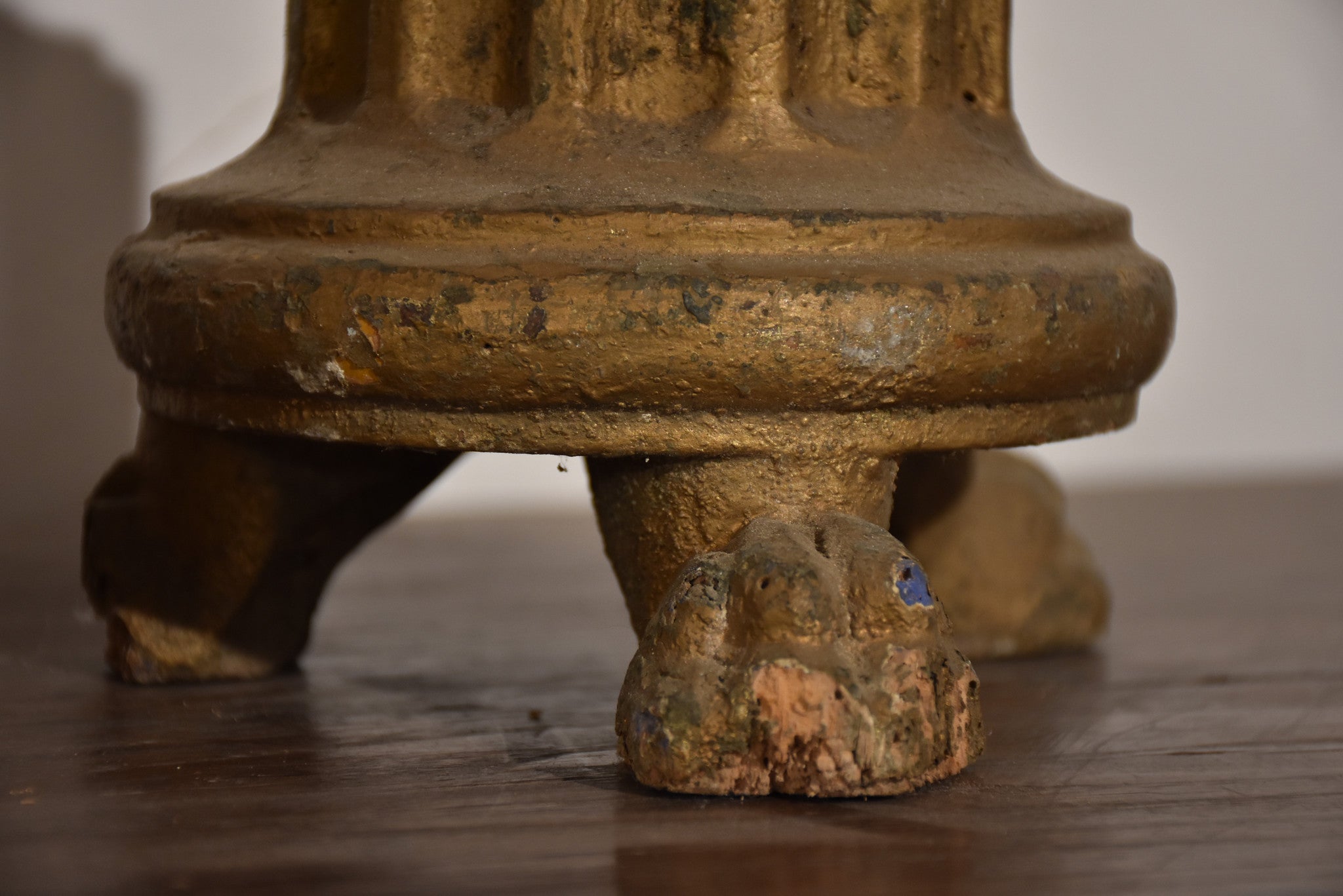 Pair of carved antique Italian candlesticks