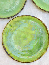 Tea service from Dieulefit with green glaze 8 cups 6 saucers teapot milk jug & sugar bowl