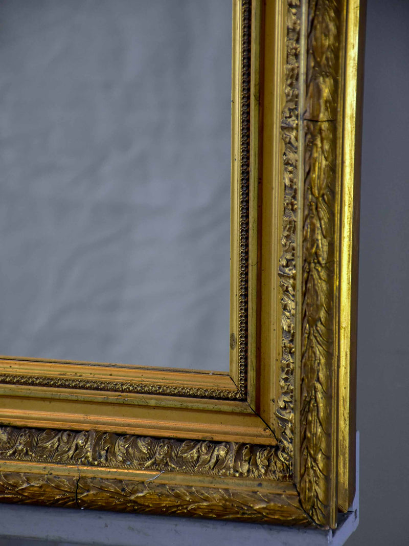 Late 19th Century rectangular mirror with gilded frame