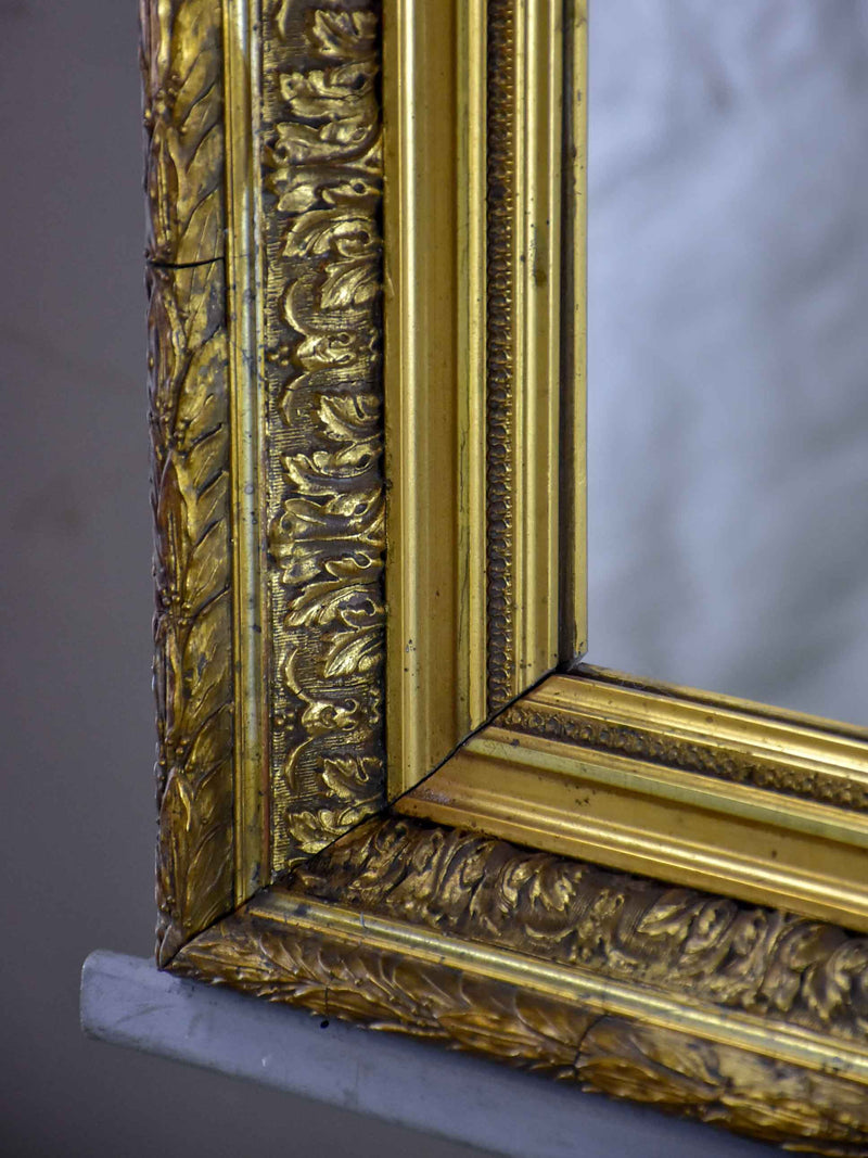 Late 19th Century rectangular mirror with gilded frame