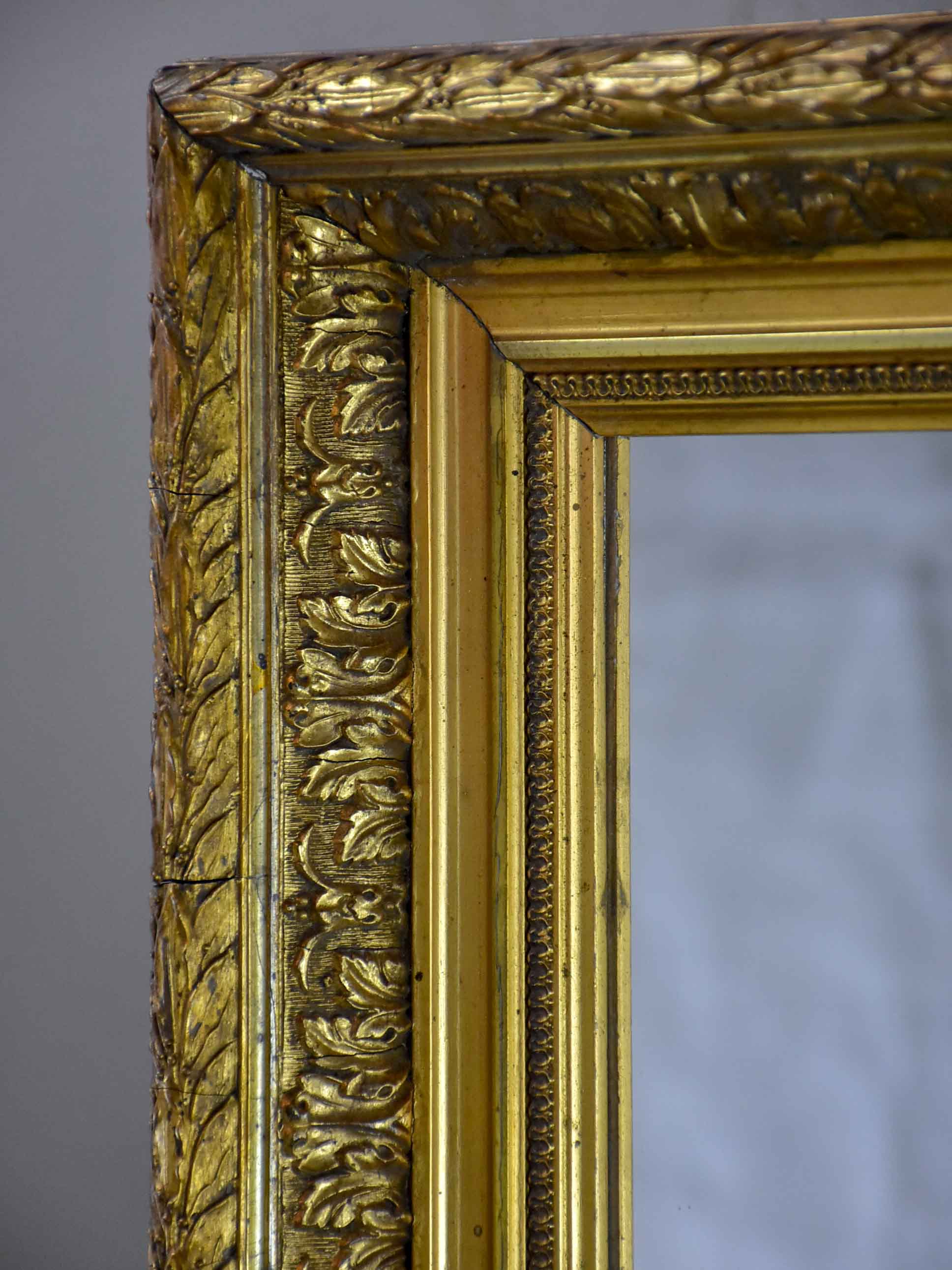 Late 19th Century rectangular mirror with gilded frame
