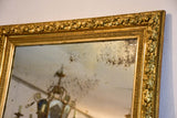 Large 19th century Louis Philippe gilded mirror with sculptural oak leaf frame
