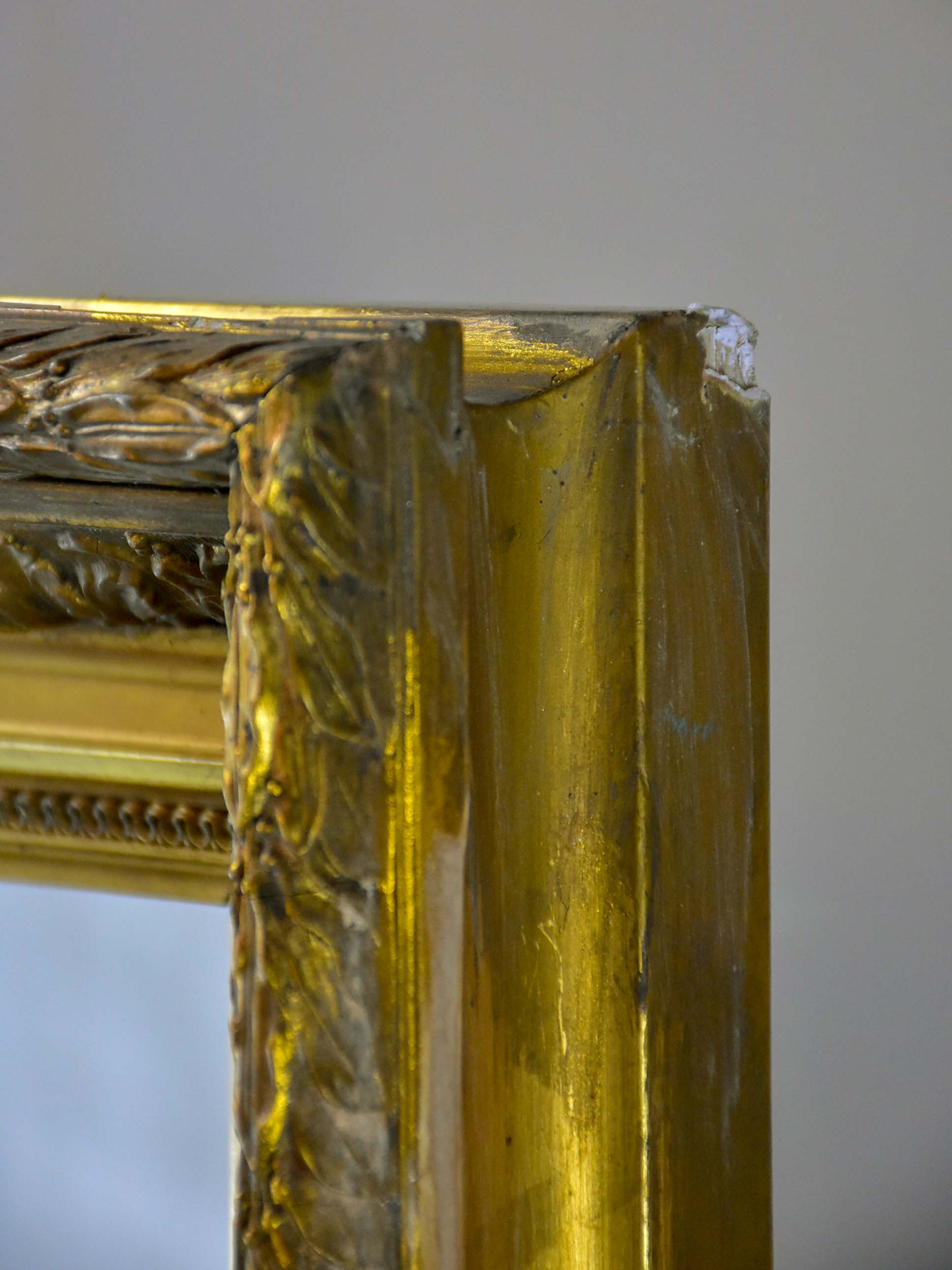 Late 19th Century rectangular mirror with gilded frame