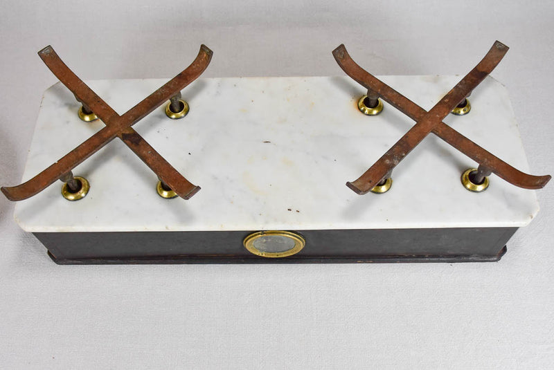 Napoleon III 19th-century baker's weigh scales - marble 25½"
